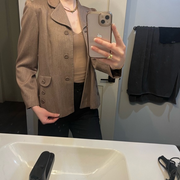 Vintage Braemoor Structured Brown Blazer | Size S/M | Cottagecore/Old Money - Picture 2 of 8